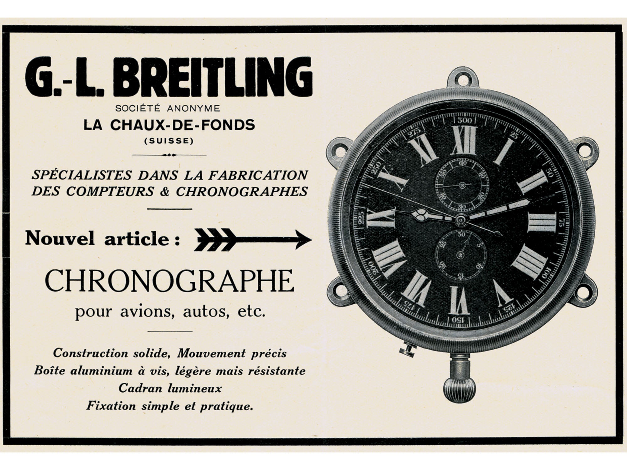 Breitling advertisement 1931