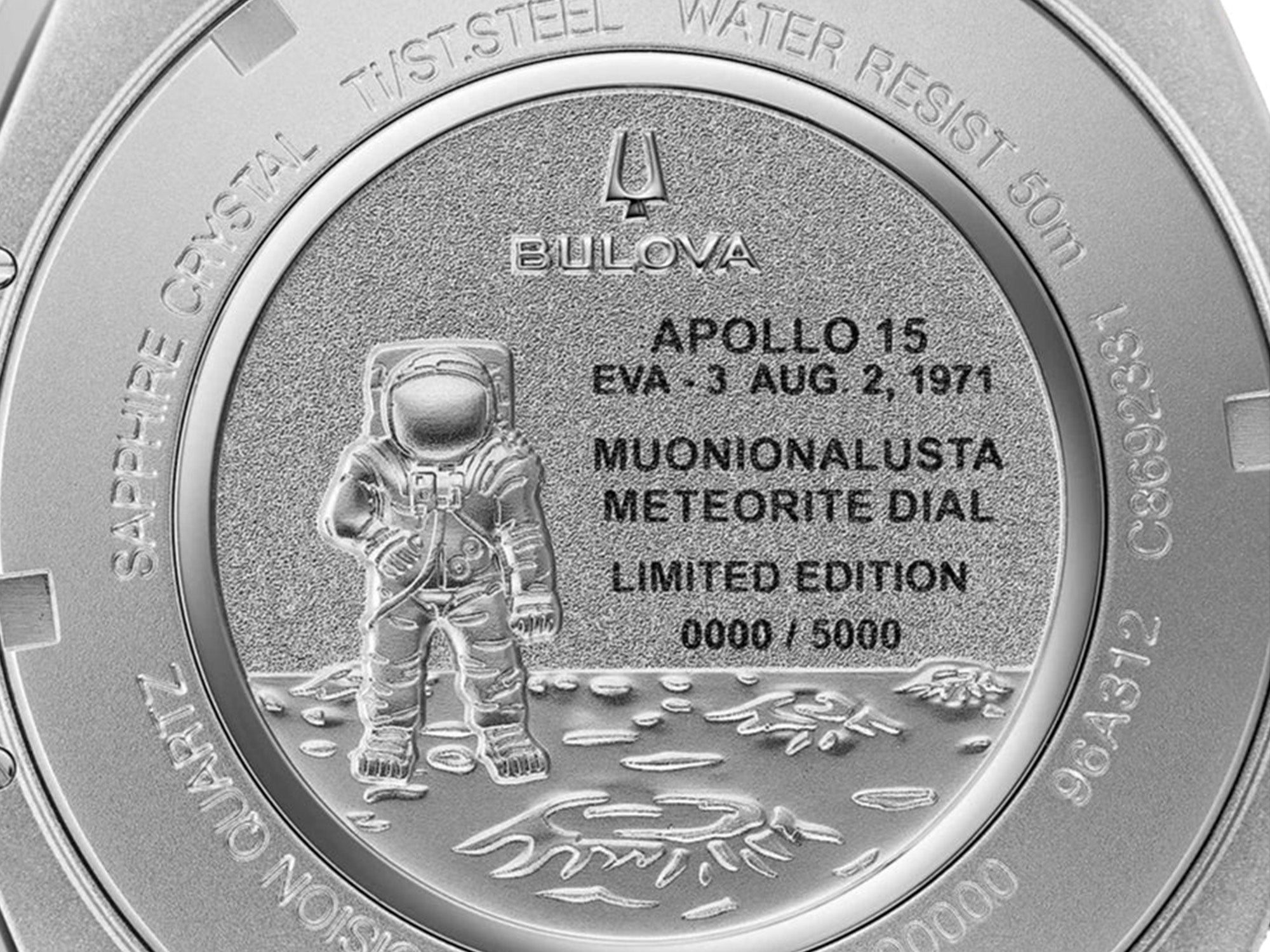 Bulova Lunar Pilot Meteorite Dial caseback