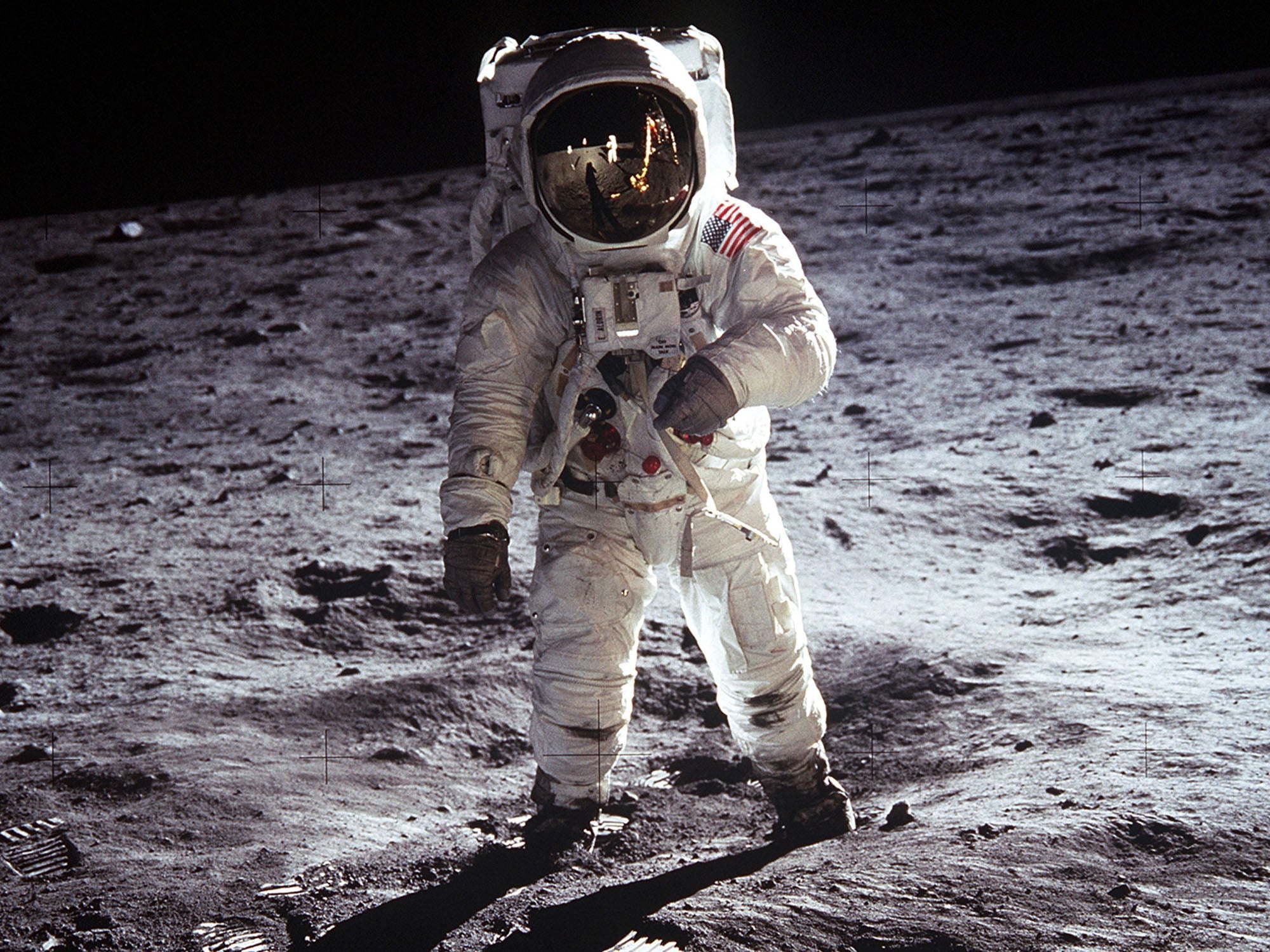 Buzz Aldrin wears Omega Speedmaster on the Moon