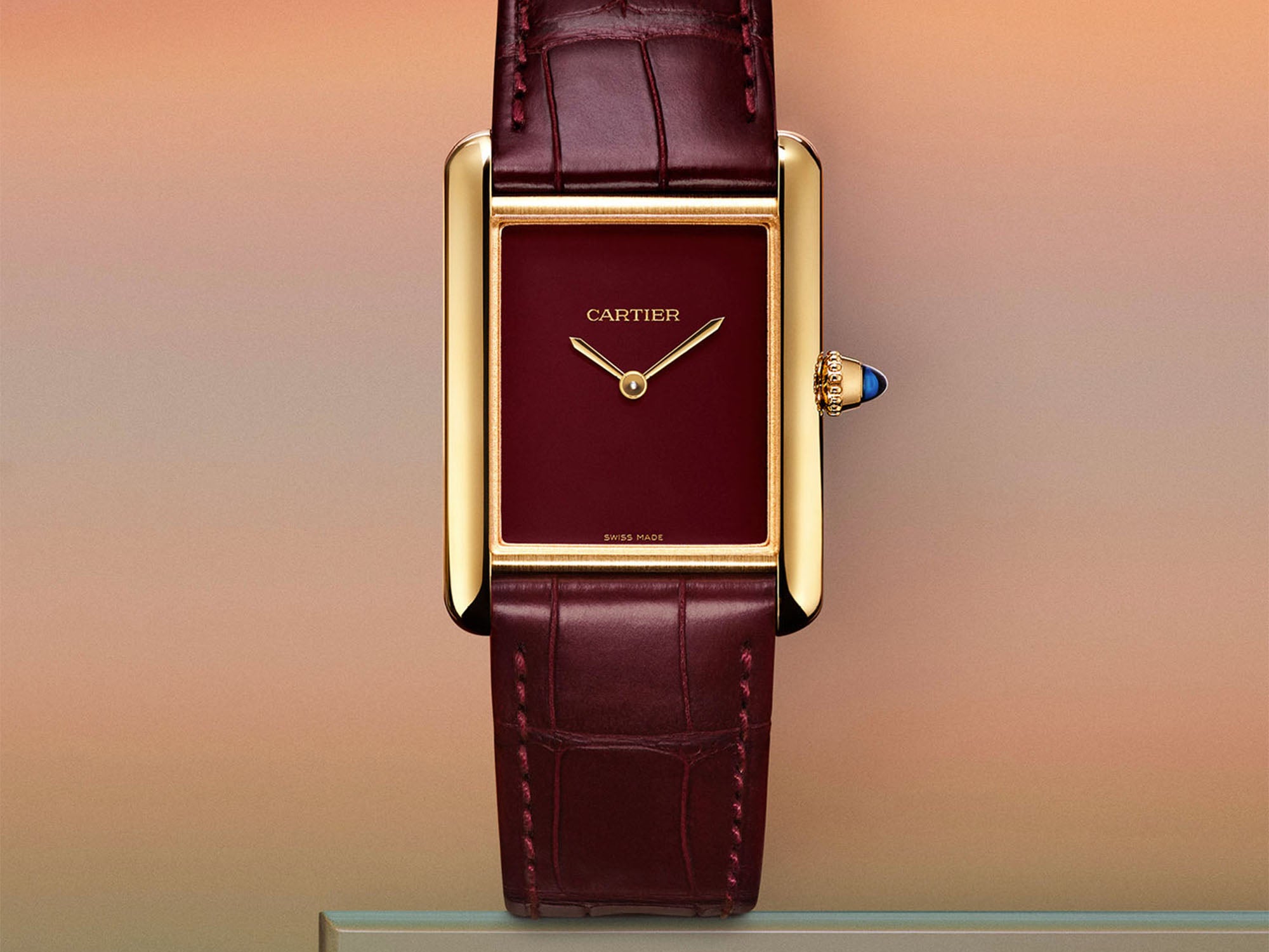 Cartier Tank Louis Cartier Burgundy