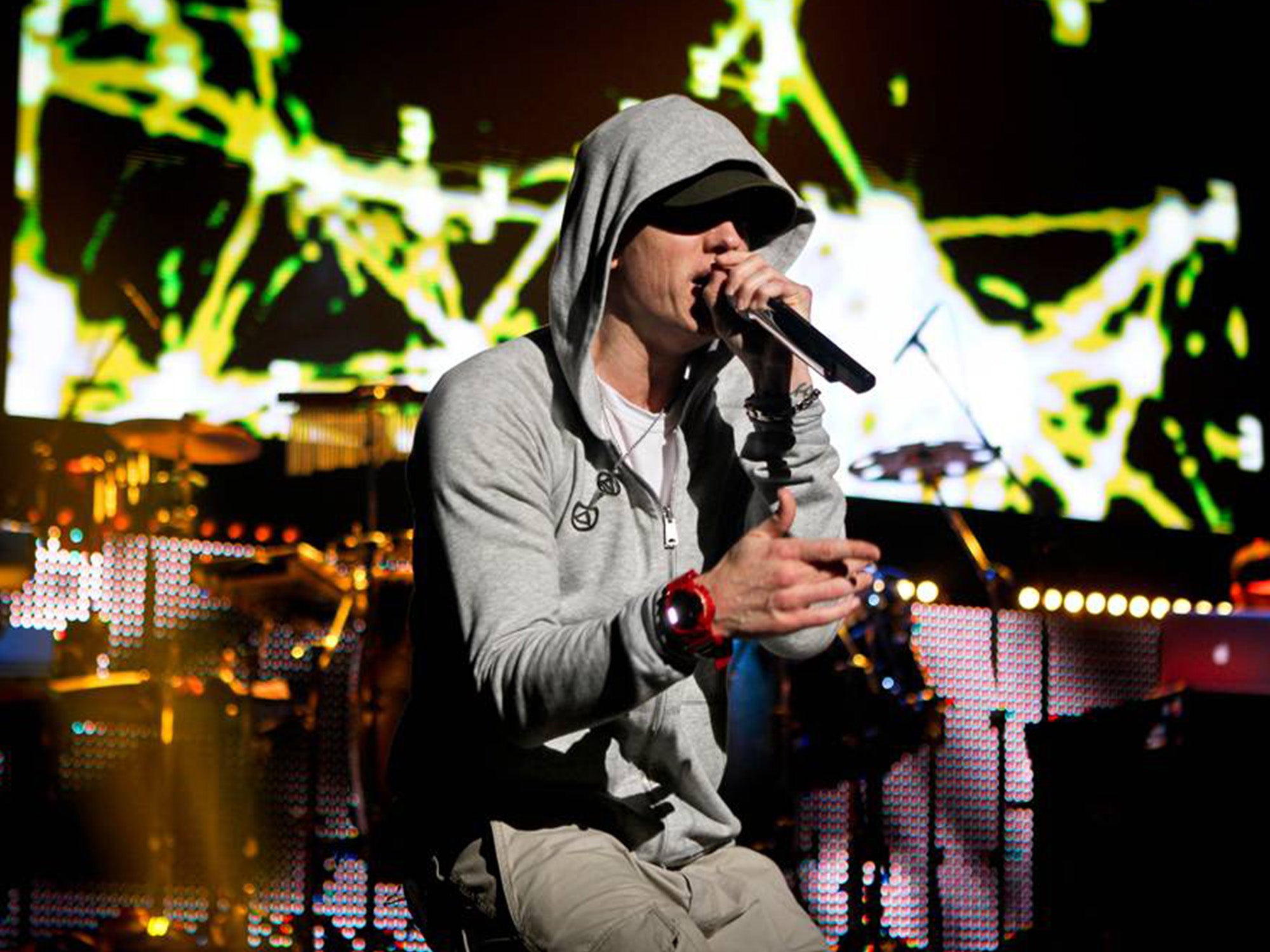 Eminem wearing Casio G-Shock watch