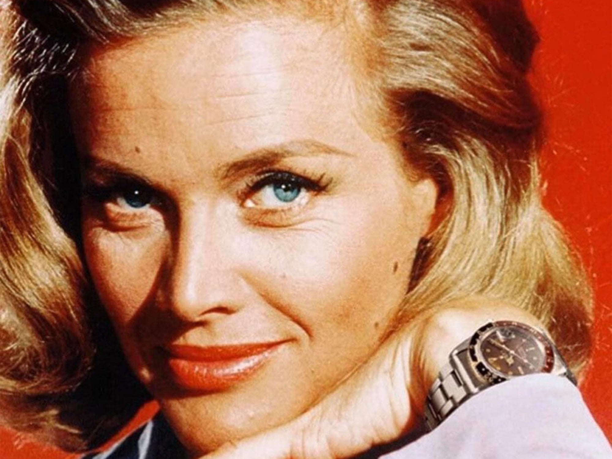 Honor Blackman as Pussy Galore w/ Rolex GMT-Master