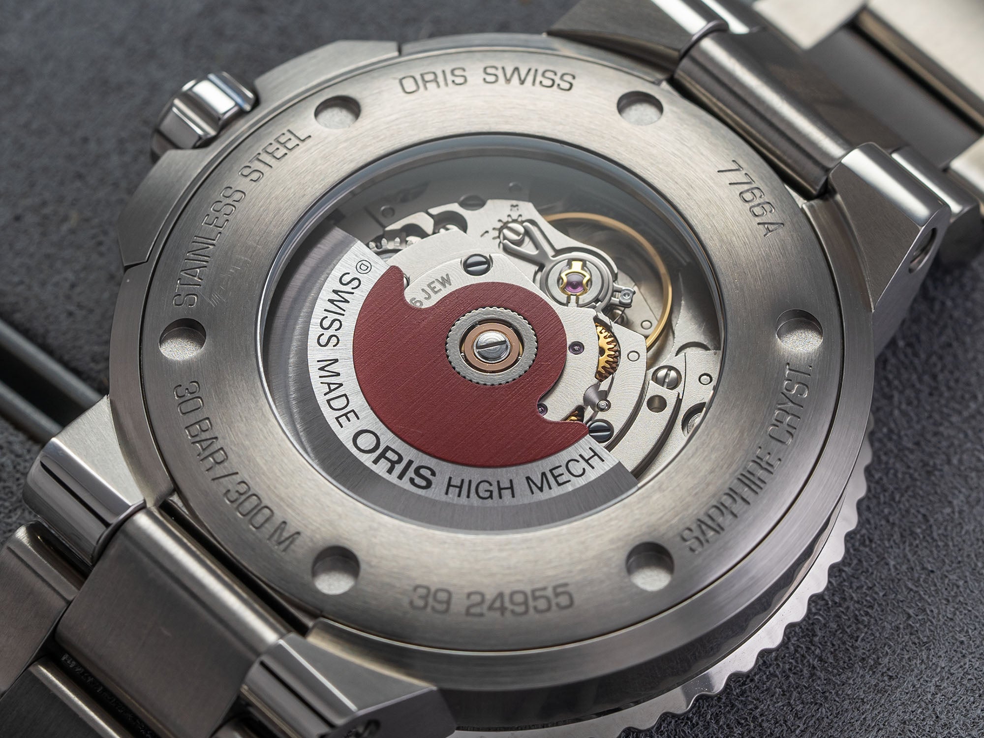 Oris Caliber with red rotor