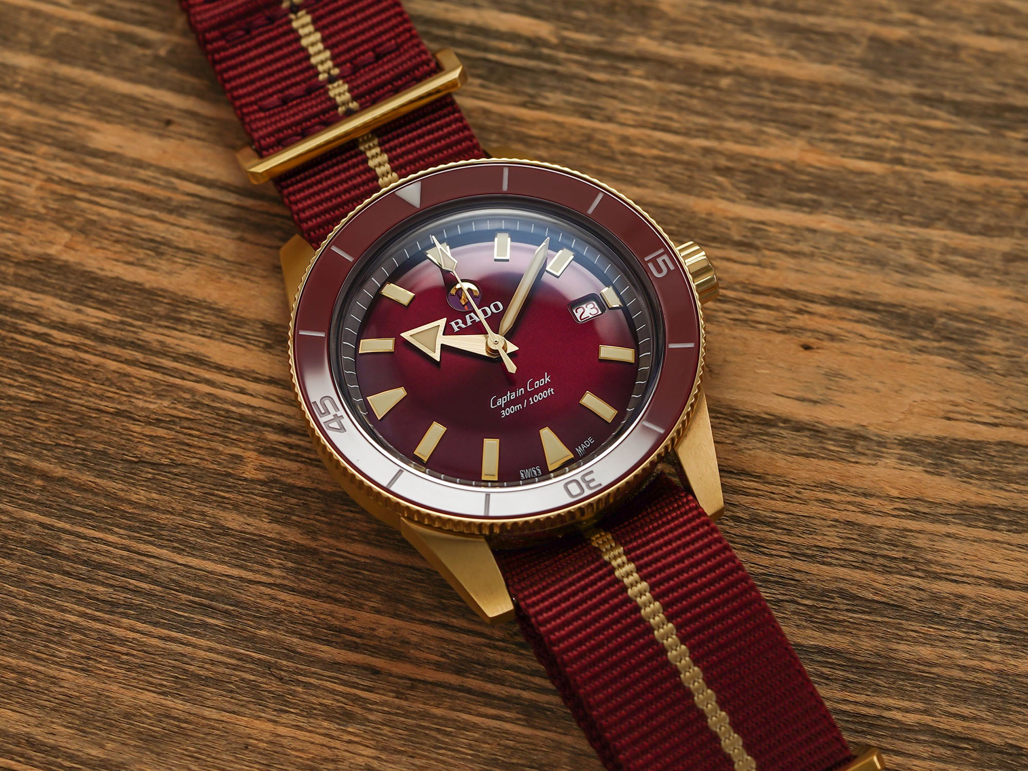 Rado Captain Cook Burgundy Bronze