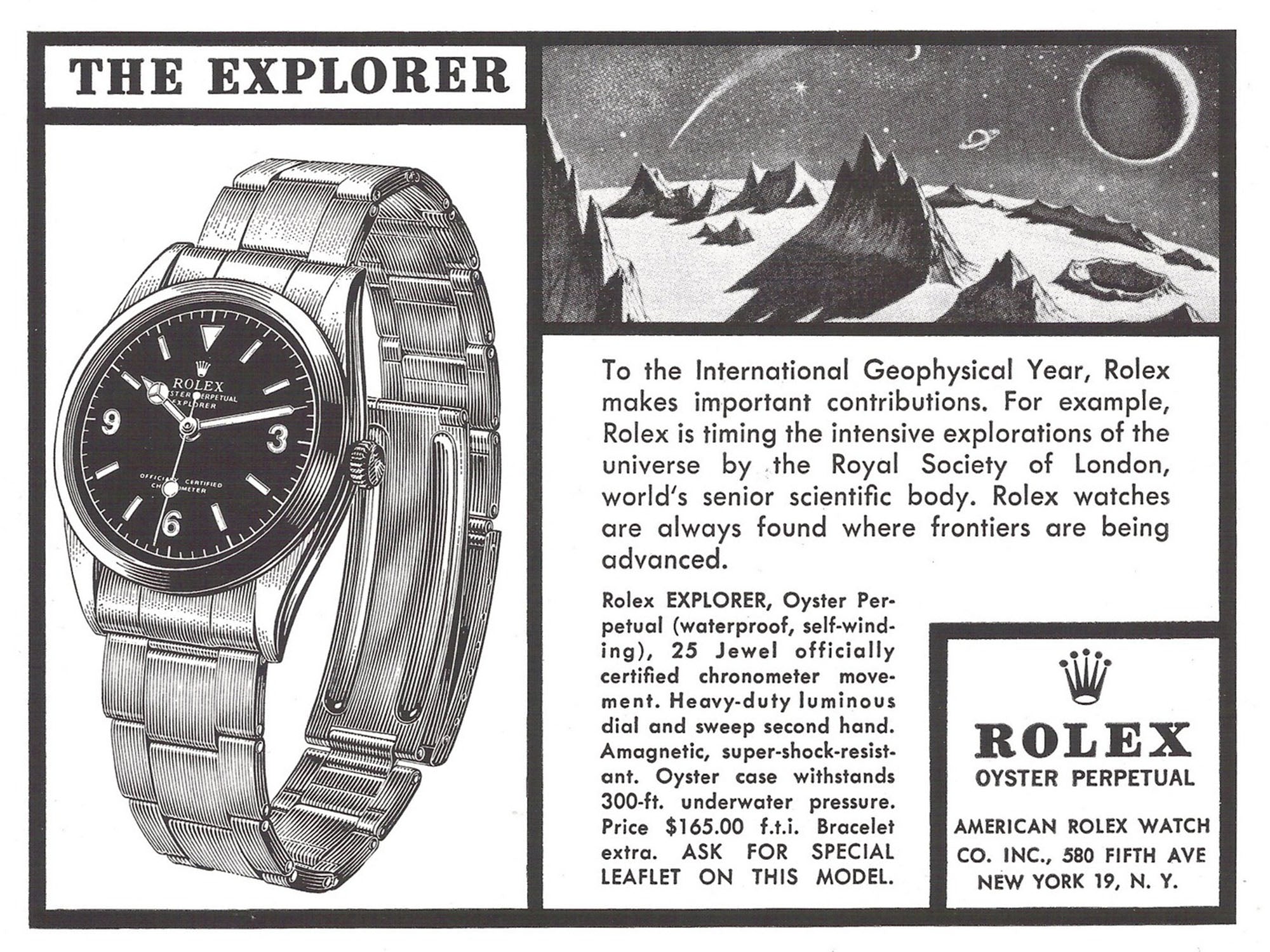 Rolex Explorer vintage ad