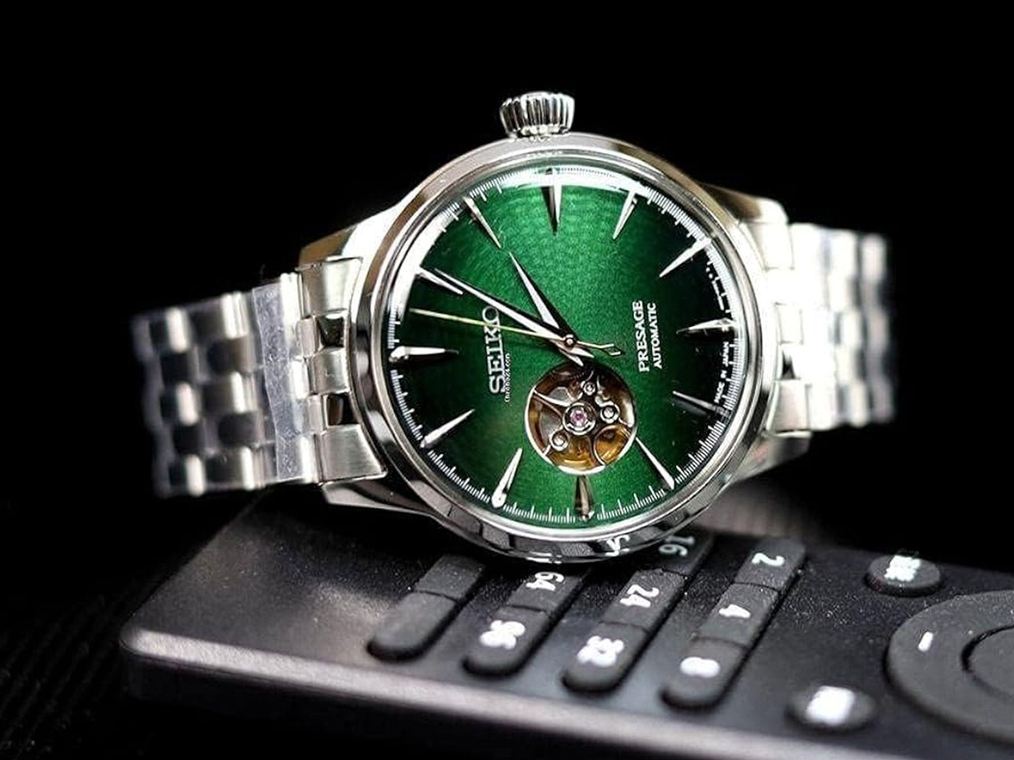 Seiko Presage Cocktail Time Open Heart Grasshopper