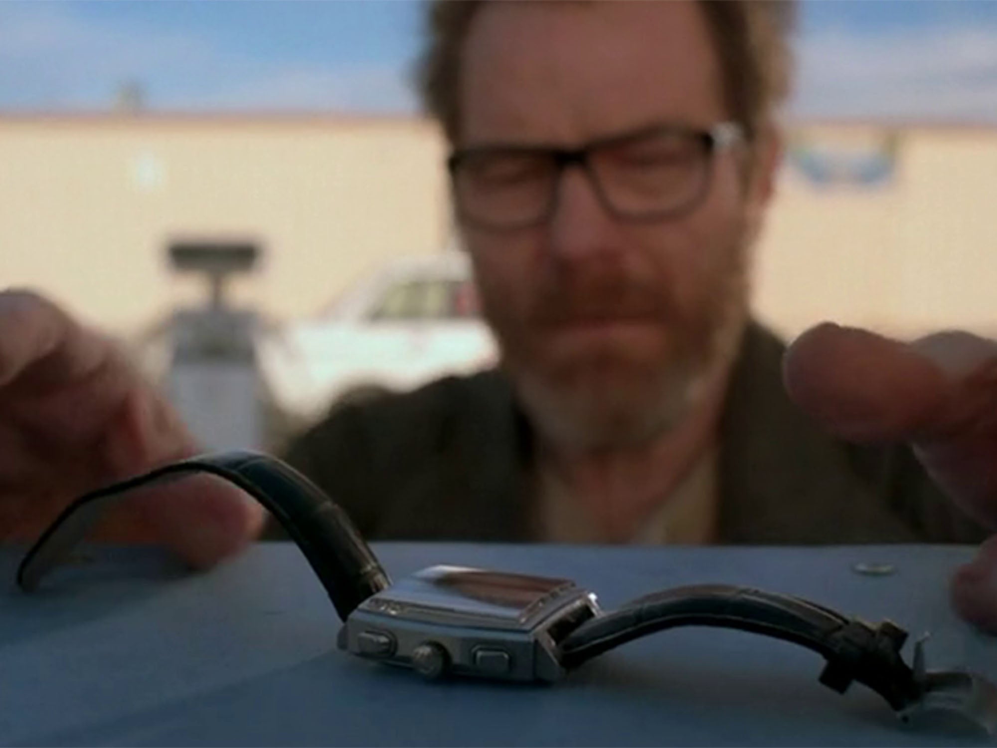 Walter White abandons TAG Heuer Monaco on phone booth