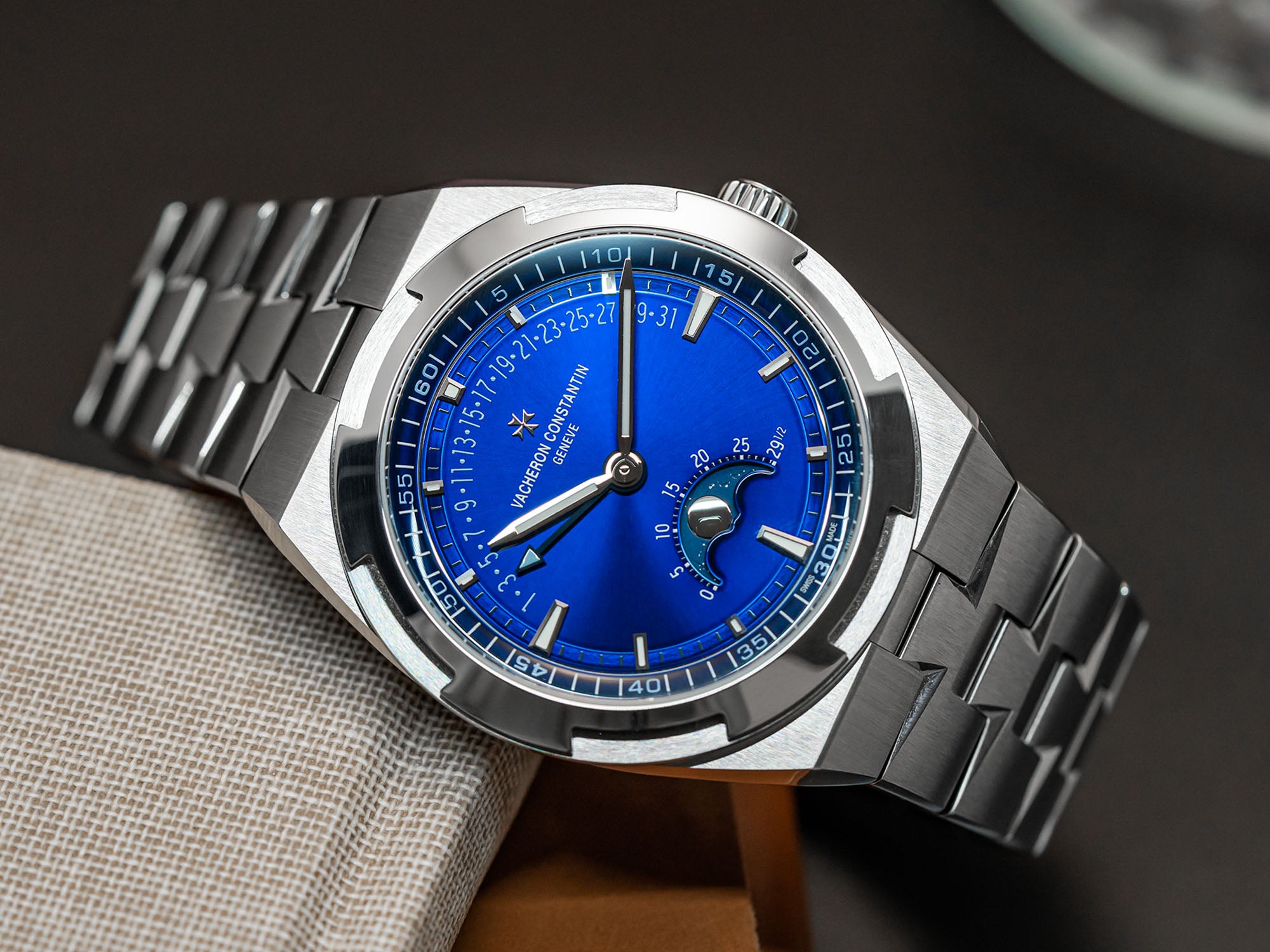 Vacheron Constantin Overseas Chronograph 904L Steel Blue Dial