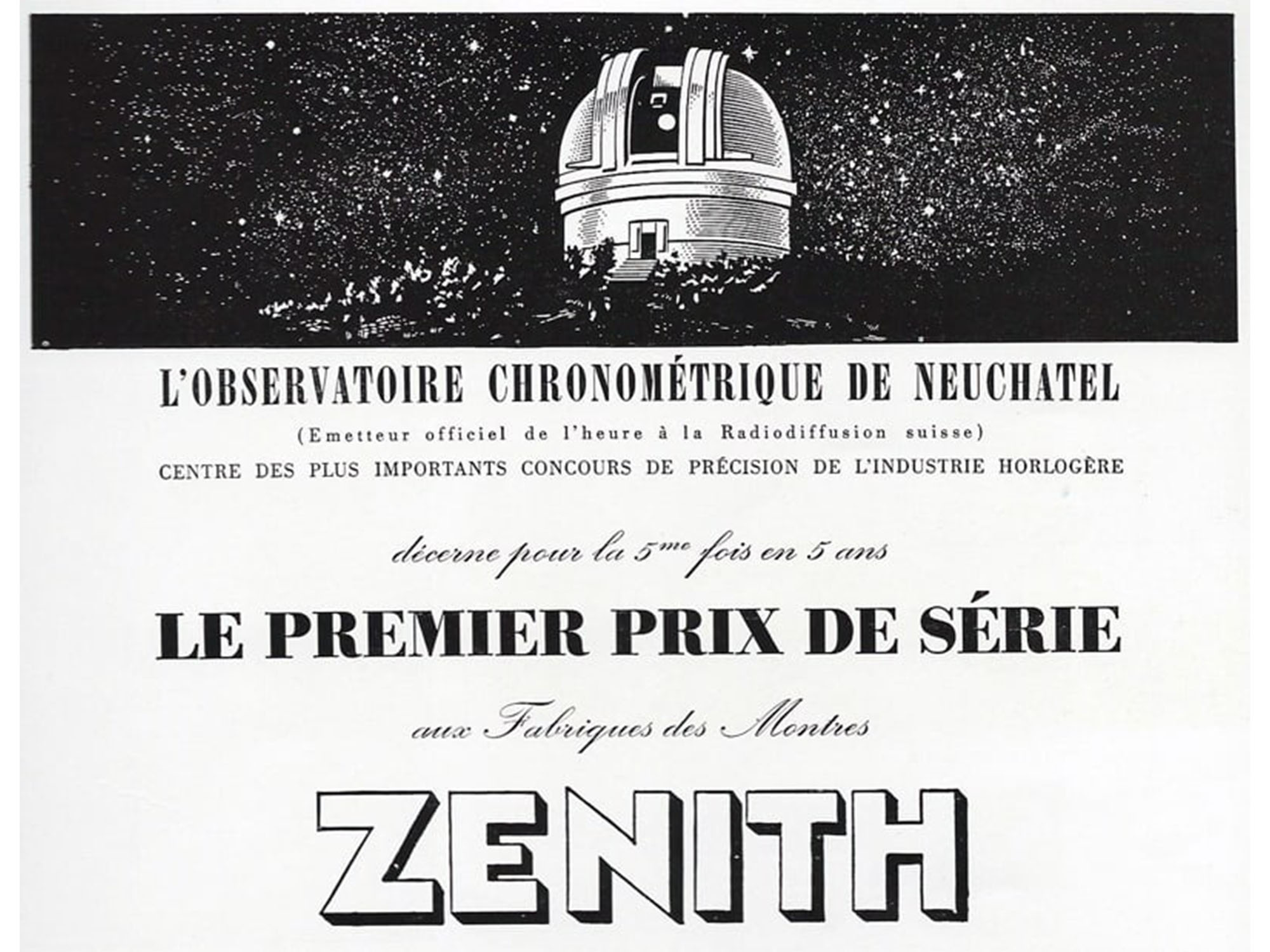 Zenith Chronometry Award
