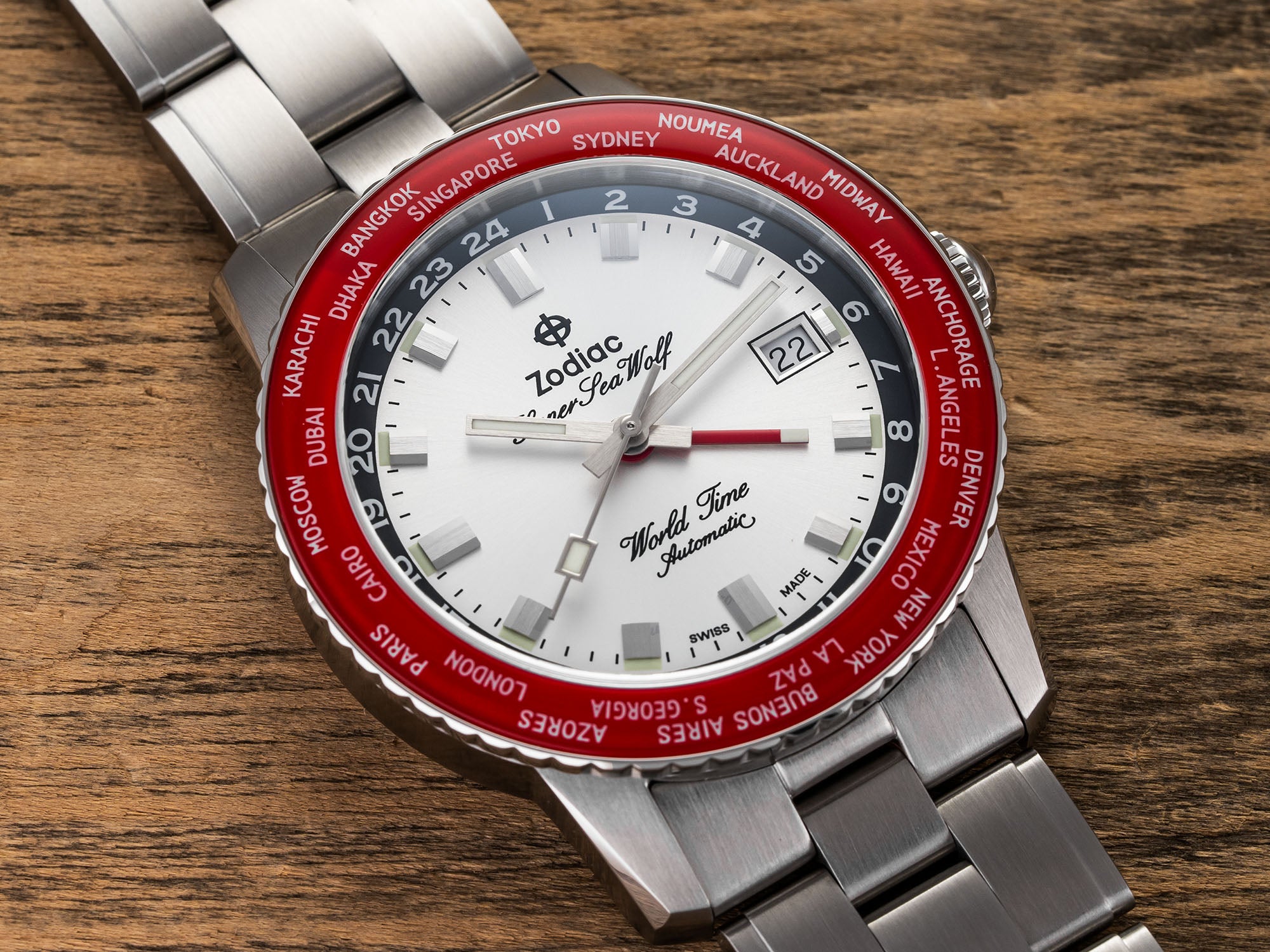 Zodiac Super Sea Wolf GMT World Time