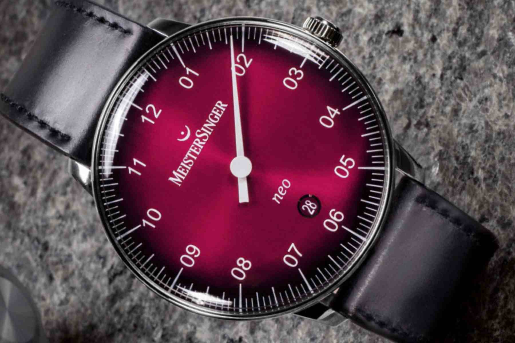 MeisterSinger Neo Bordeaux Watch Dial