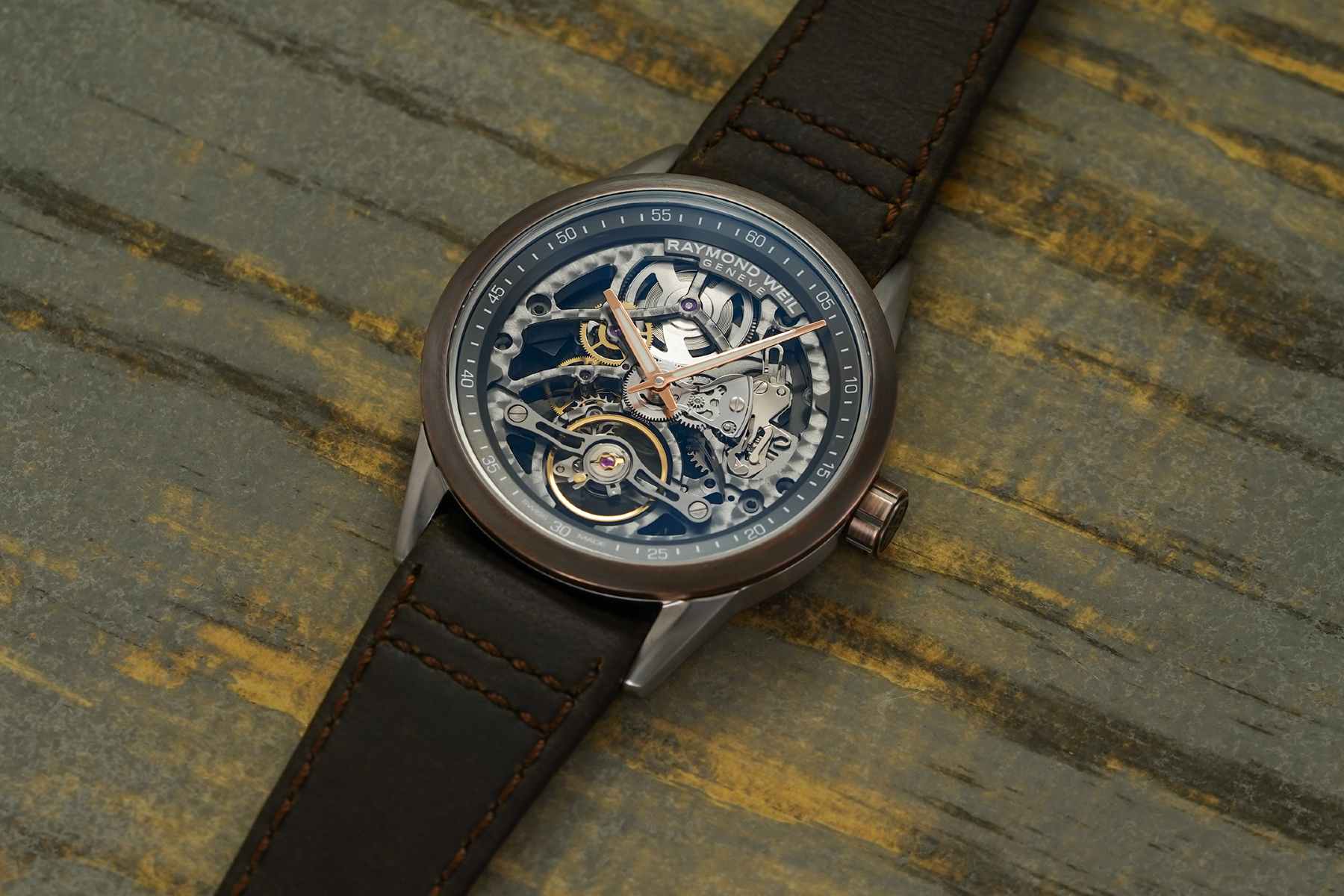 Raymond Weil Freelancer Skeleton Bronze Watch