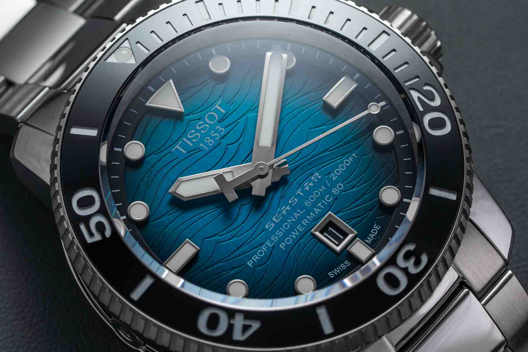 Tissot Seastar 2000 Teal Blue Watch Dial