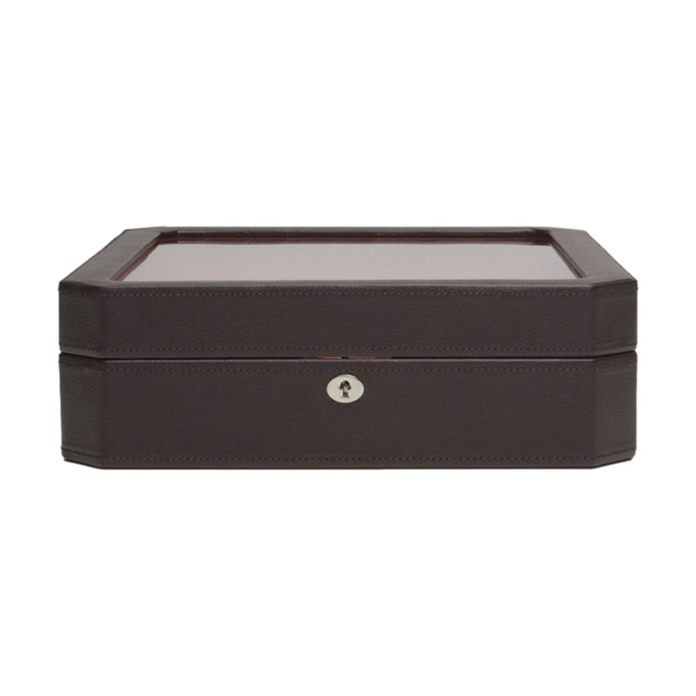 Windsor 10 Piece Watch Box with Drawer Brown/Orange | Teddy Baldassarre