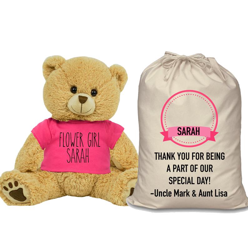 flower girl teddy bear gift