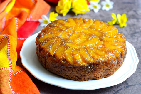 Upside Down Peach Cake | Creeds