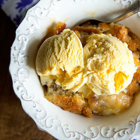 Whiskey Peach Cobbler