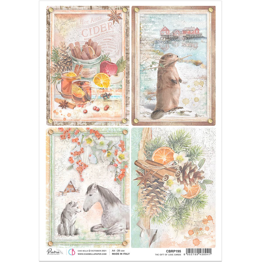 Ciao Bella - Sonora Collection - Postal Stamps Piuma Rice Paper