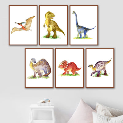 Dinosaur Wall Art Canvas Nordic Painting Posters For Baby Kids Room De Dinofanatics