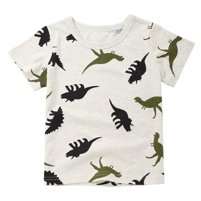 Prehistoric Dinosaurs Pattern Children T-Shirt - DinoFanatics