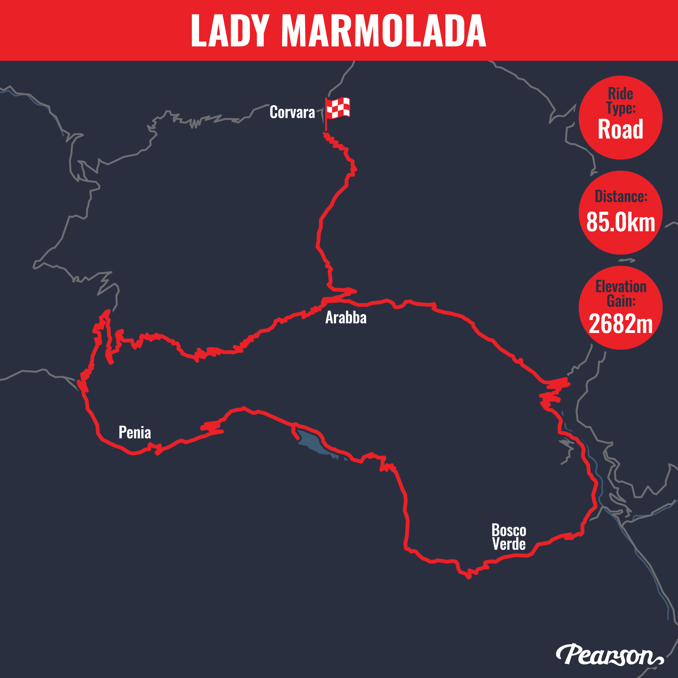  Lady Marmolada Cycling Route 