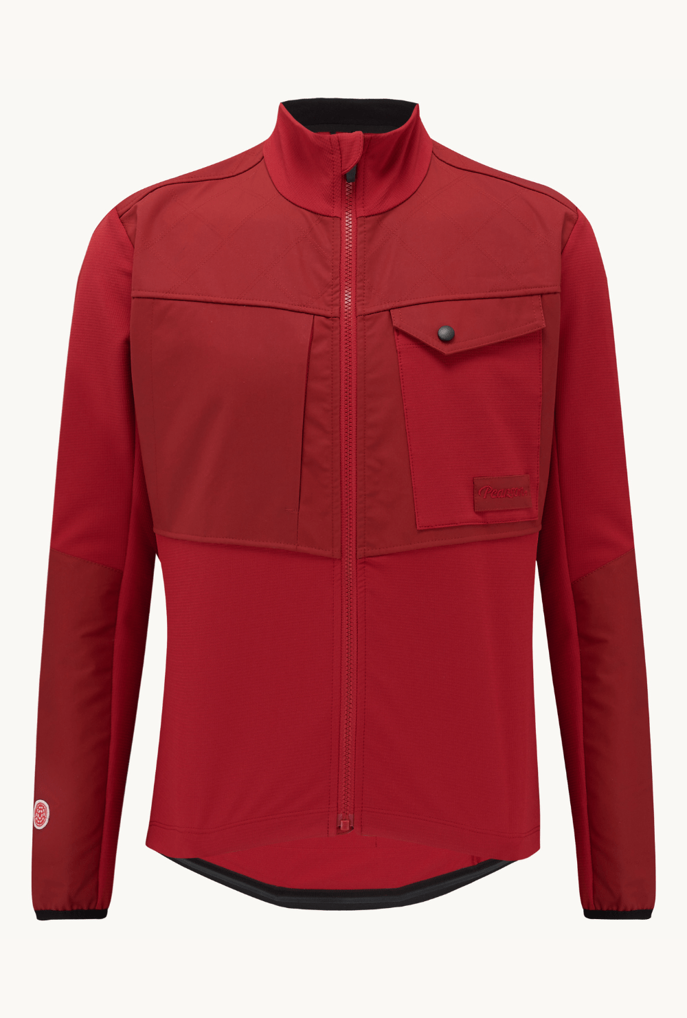 Pearson Cycles Pearson 1860, Because It's There - Red Adventure Long Sleeve Cycling Jacket, Cherry Red / Small