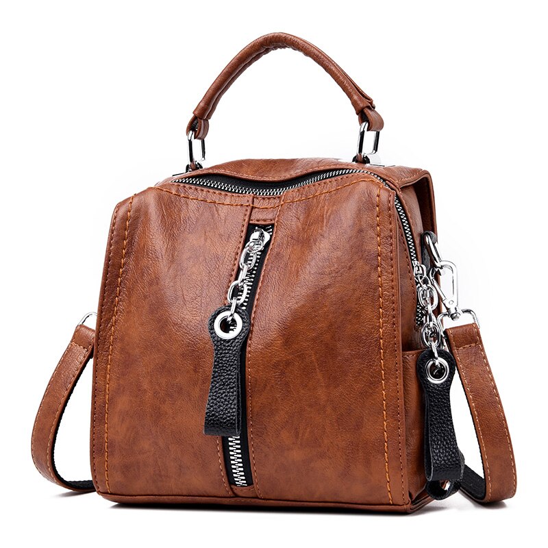 women's convertible leather backpack