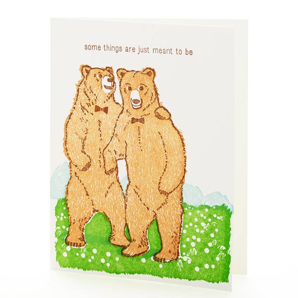  Bears Meant to Be Notecard 