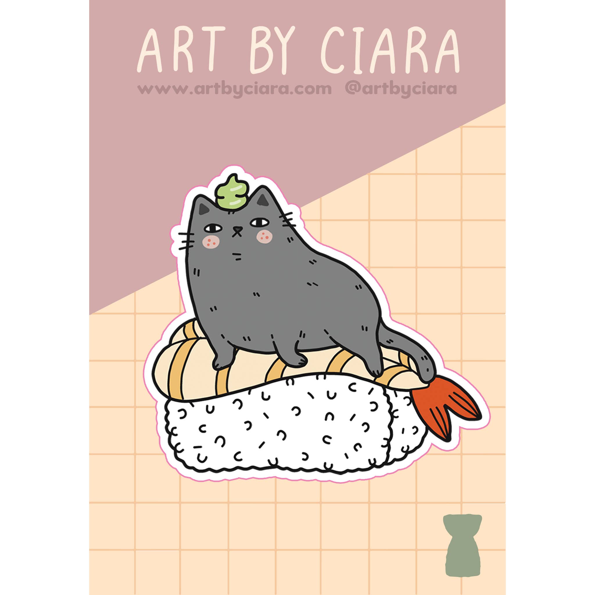  Sushi Cat Ebi Sticker 