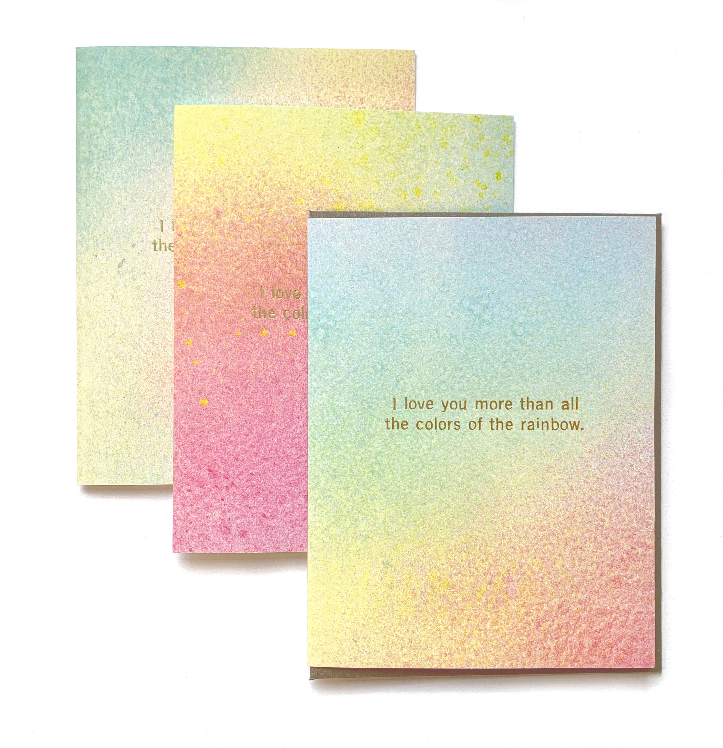  I Love You More' Rainbow Card 