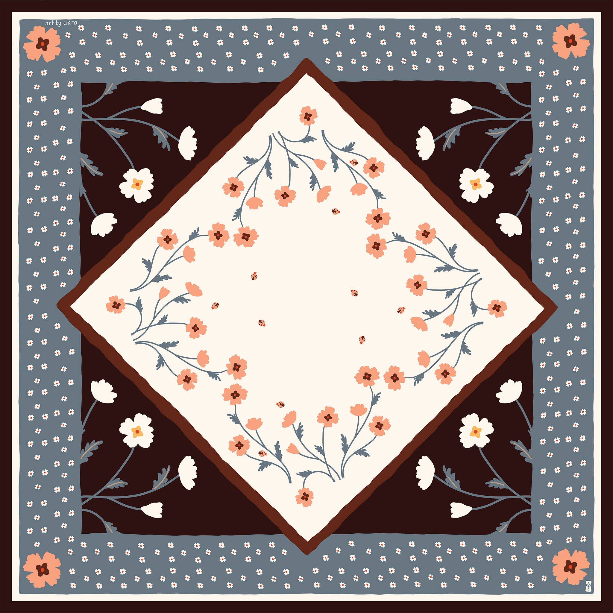  Pink Poppies Bandana 