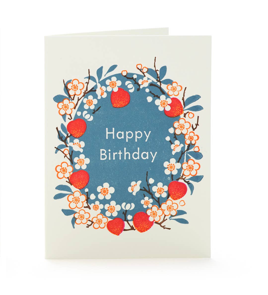  Peach Blossoms Happy Birthday Card 