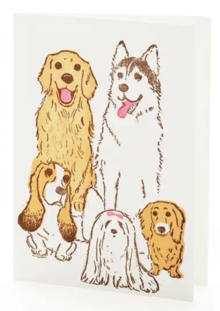  Dogs Notecard by Ilee Papergoods Letterpress 