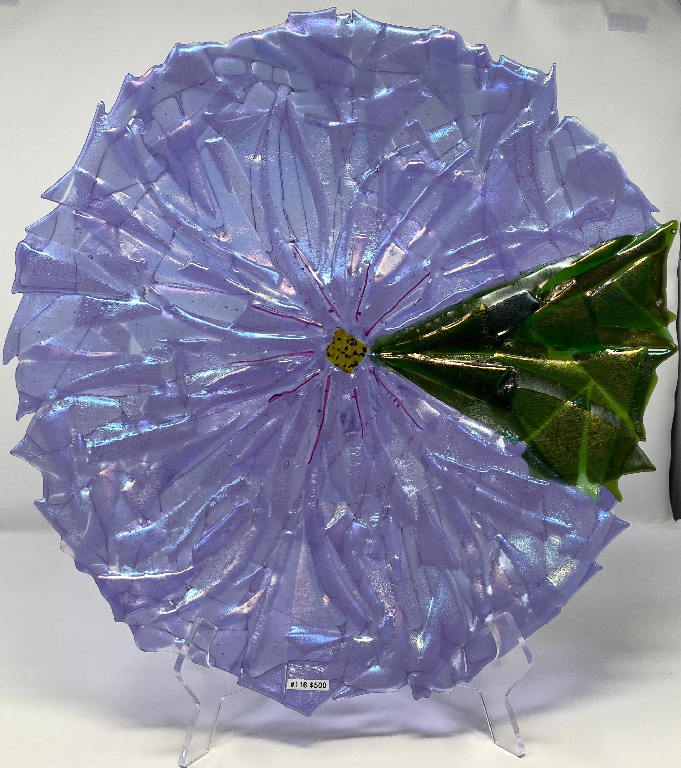  Lavendar Vetro Fiori Bowl by Mesolini Glass Studio 