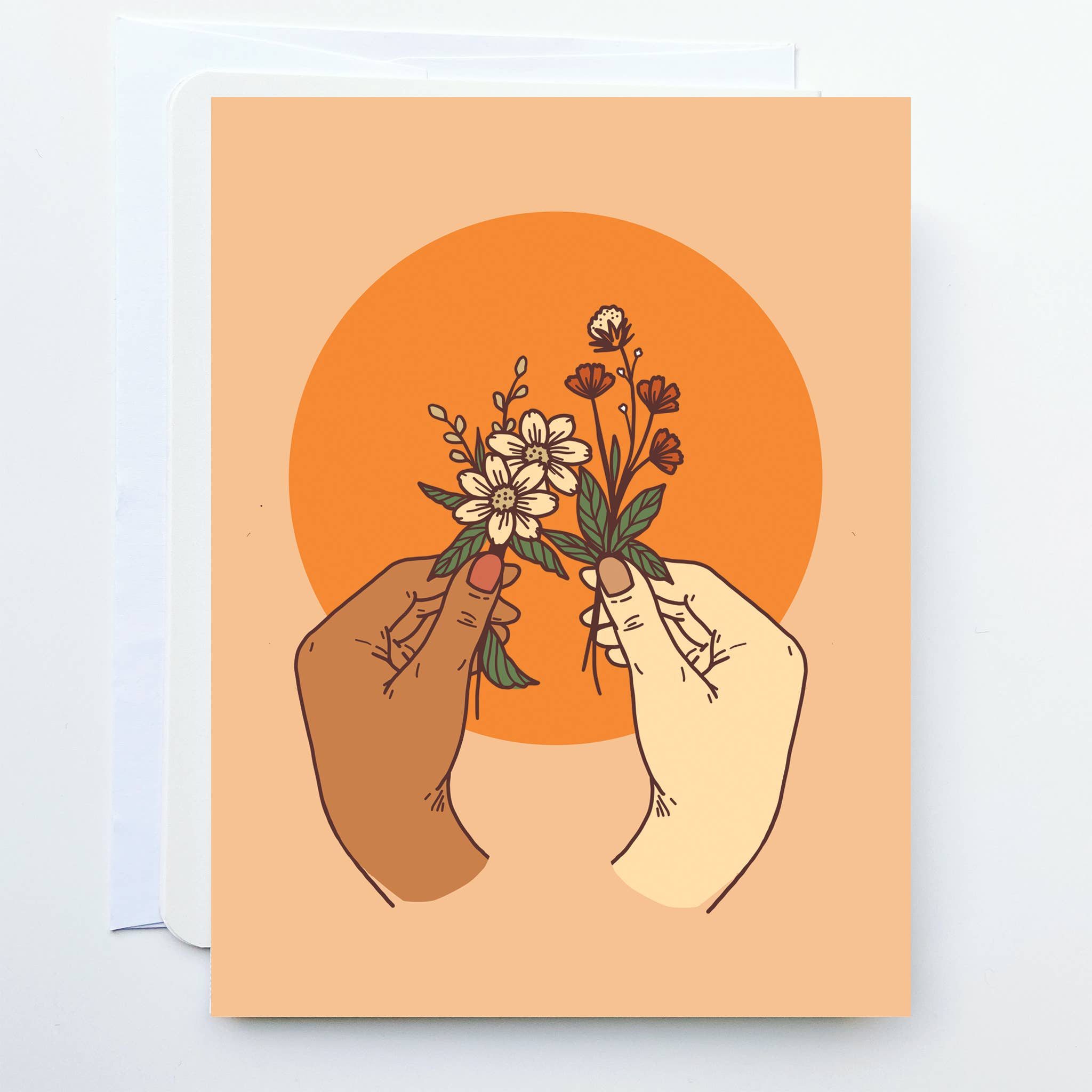  Greeting Card- Floral Hands 