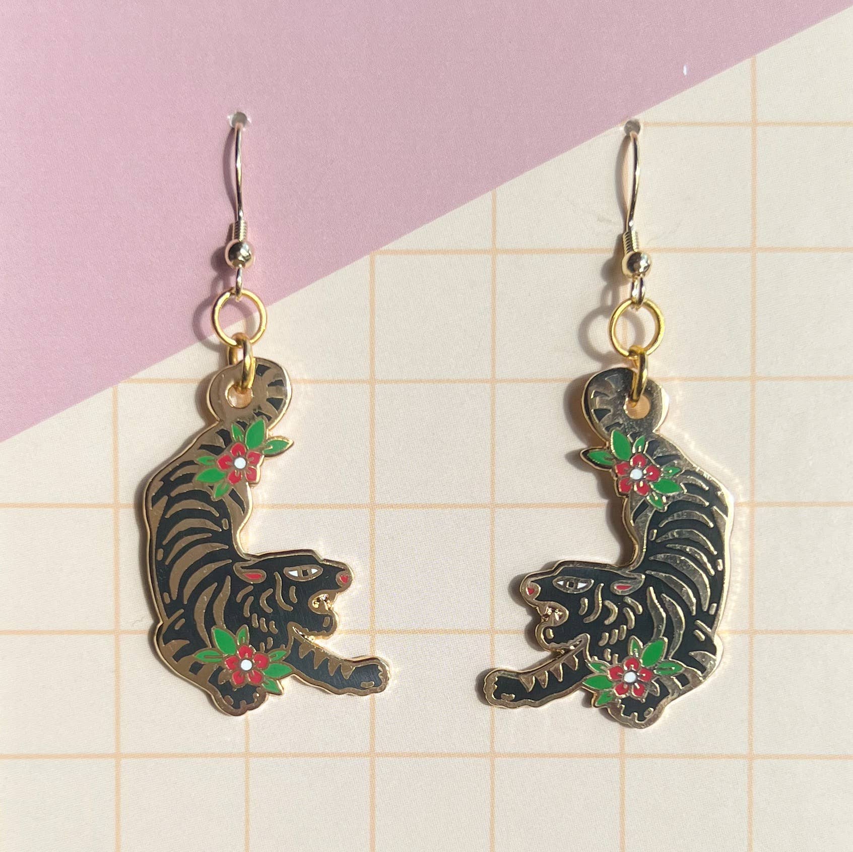  Black Tiger Earrings 