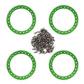 INJORA 4PCS CNC Aluminum Wheel Outer Beadlock Rings for 1.9" Wheel Rims