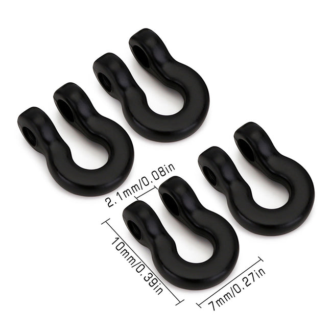 INJORA 4PCS 7*10mm Metal D-rings Tow Hook Shackles for SCX24 Bumpers