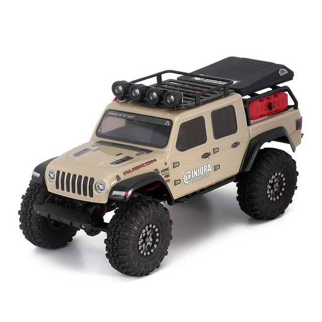 INJORA Luggage Carrier Roof Rack With Spotlights For Axial SCX24 Jeep