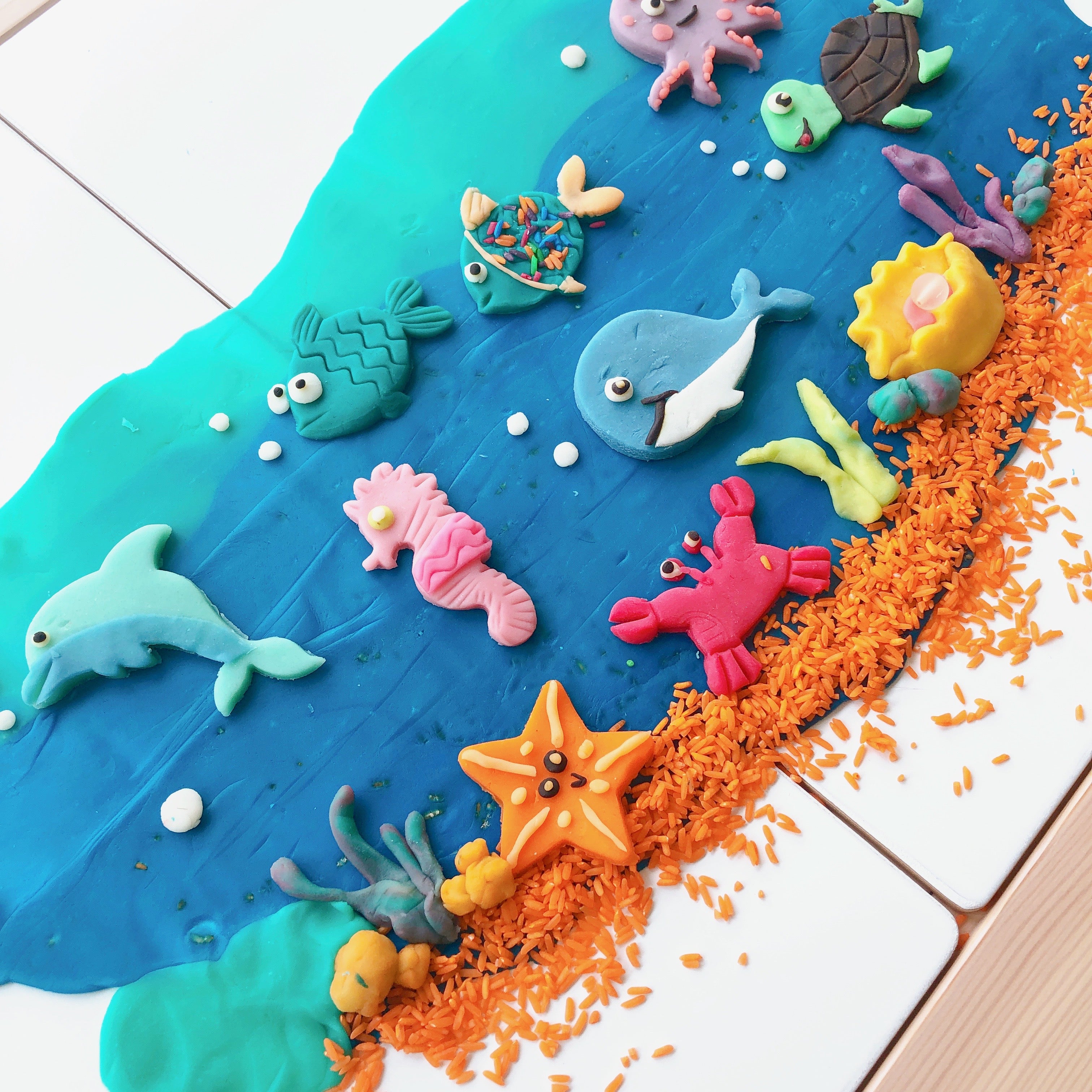 Sea Creatures Play Dough Invitation - Our Little Treasures