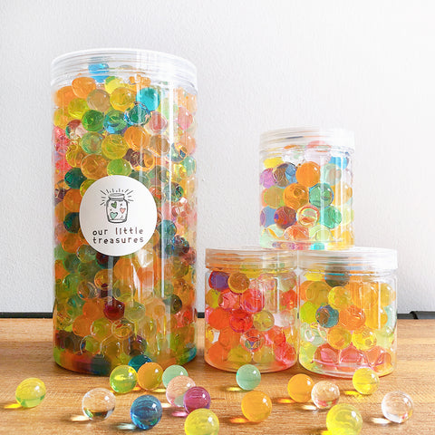 Rainbow Water Beads Sensory Play