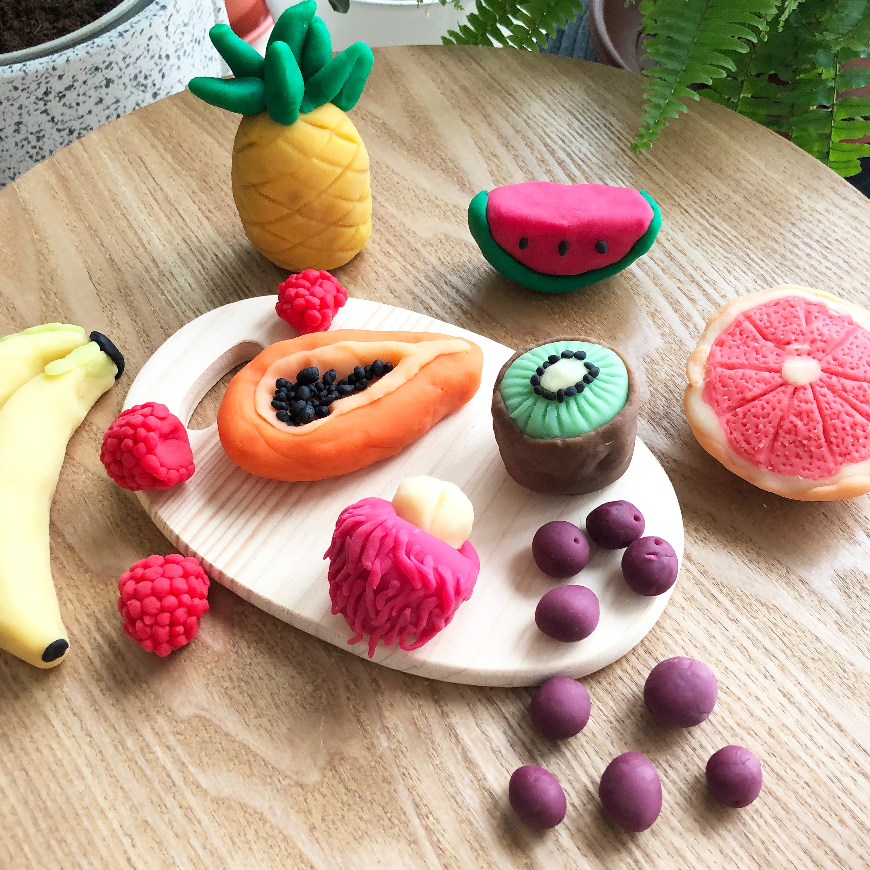 Fruit Play with Play Dough - Our Little Treasures