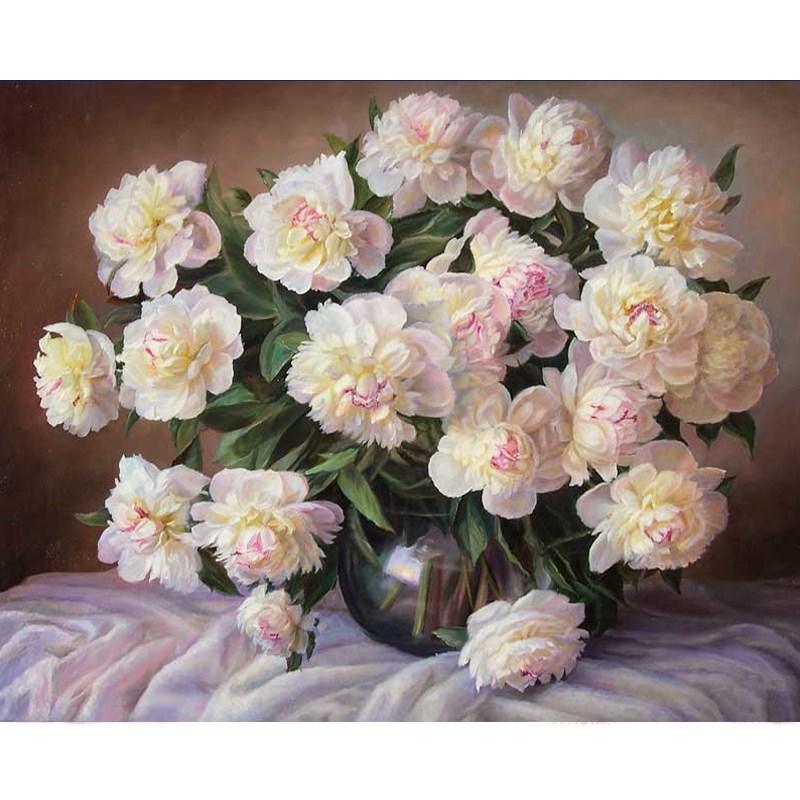 White Roses - DIY Painting By Numbers Kit – Paint Number Shop
