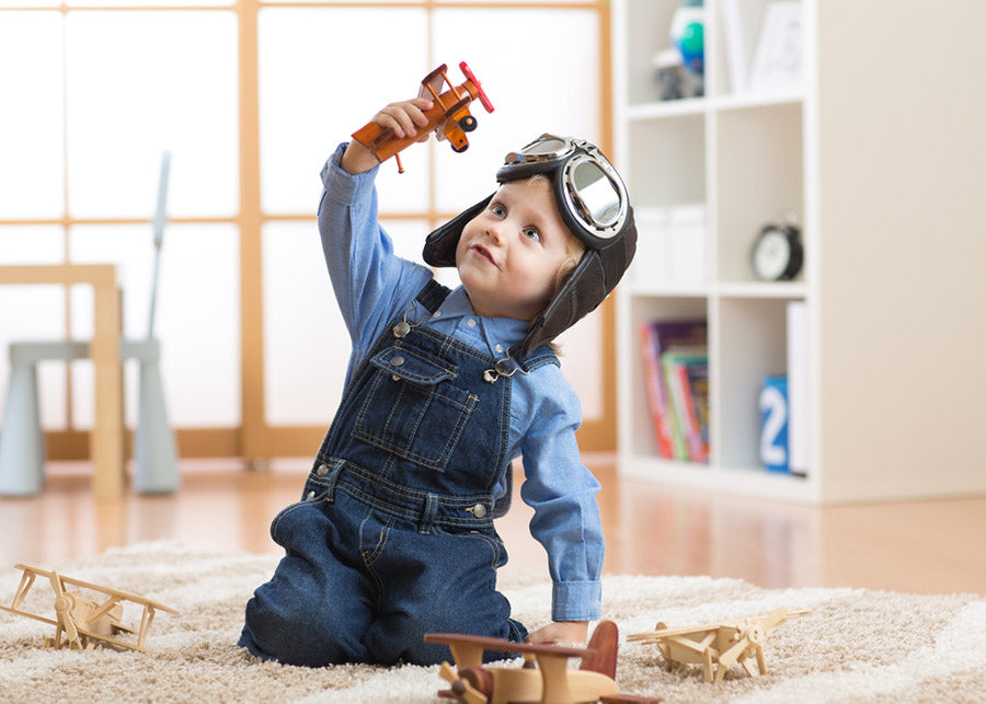 toddler boy playing