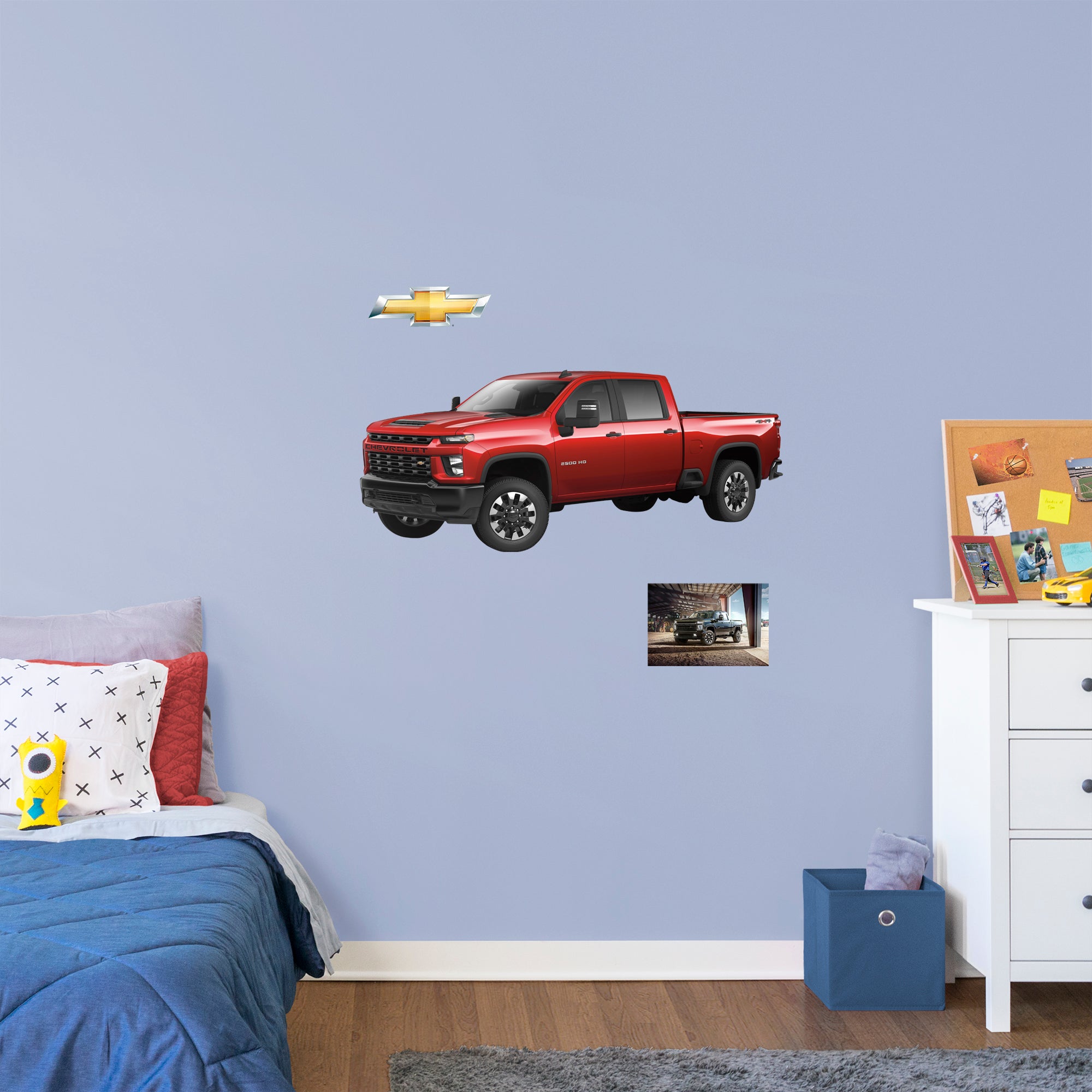 Chevrolet Red Silverado: Officially Licensed GM Removable Wall Decal Giant + 2 Decals by Fathead | Vinyl