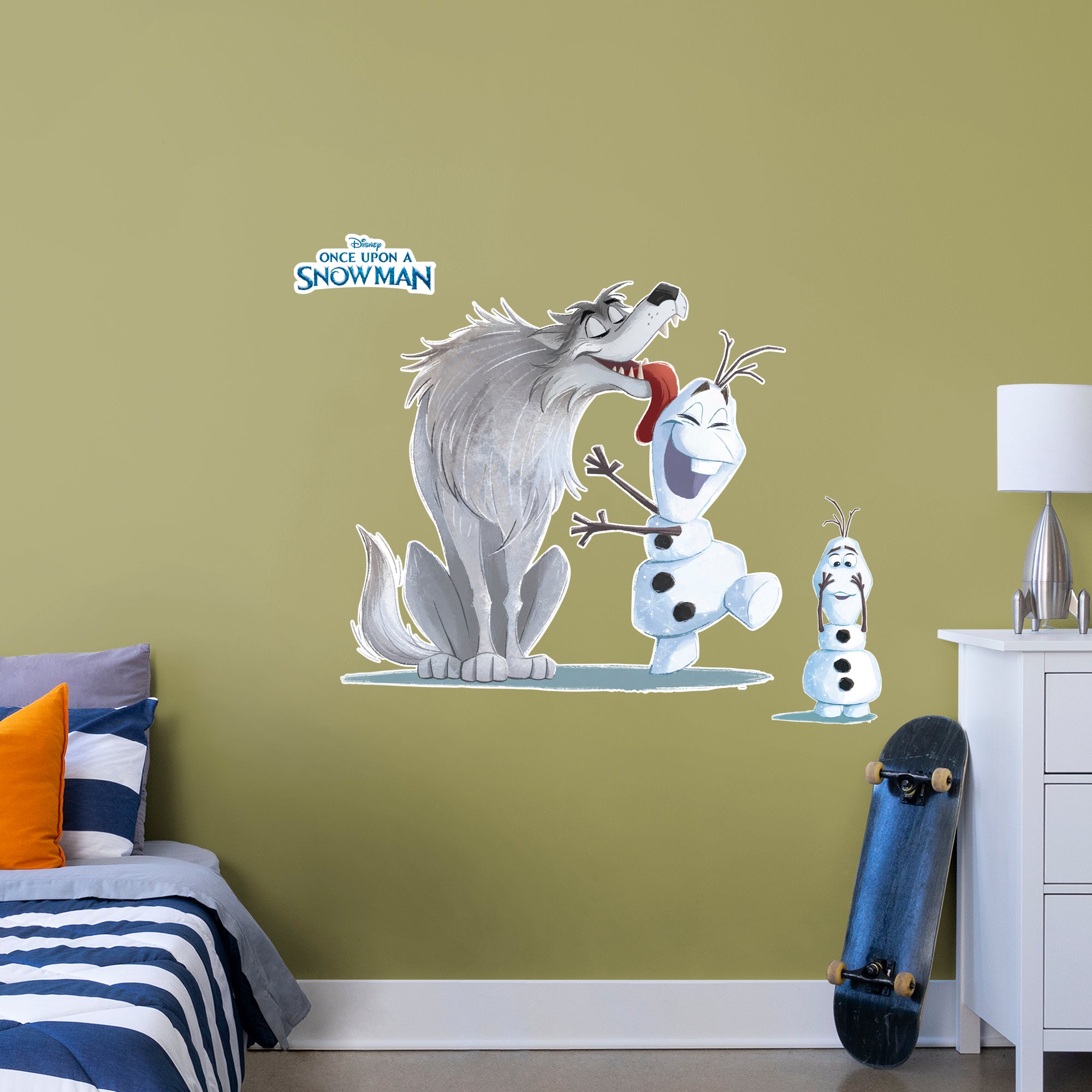 Olaf: Wolf - Once Upon A Snowman Officially Licensed Disney Removable Wall Decal Giant Character + 2 Decals by Fathead | Vinyl
