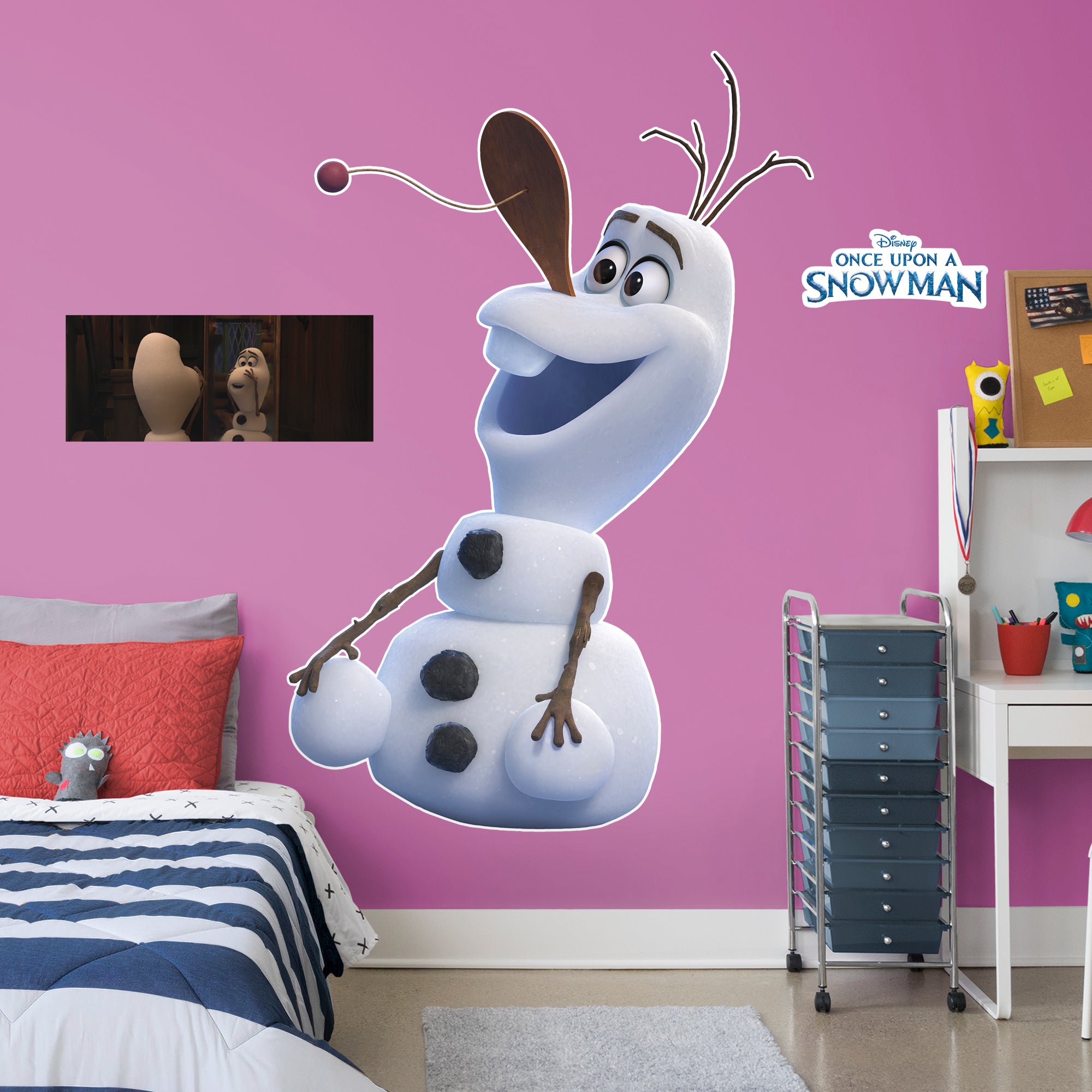 Olaf: Paddle - Once Upon A Snowman - Officially Licensed Disney Removable Wall Decal Life-Size Character + 2 Decals by Fathead |