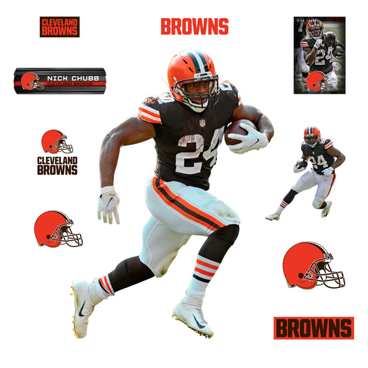 Cleveland Browns: 2021 Foam Finger Minis - NFL Removable Adhesive Wall Decal Large