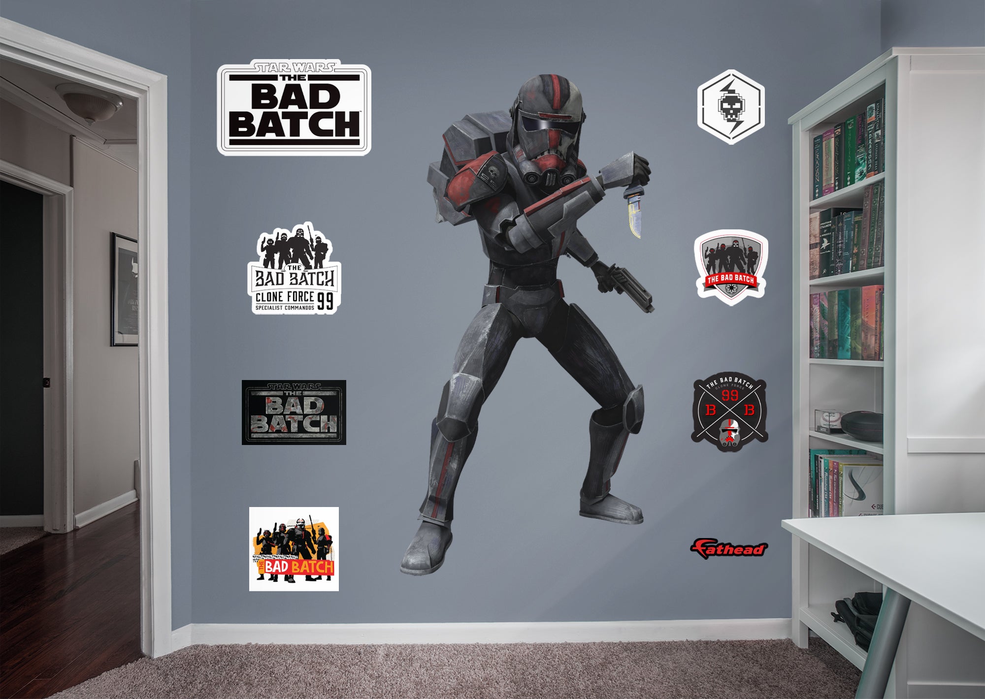 Bad Batch Hunter - Officially Licensed Star Wars Removable Wall Decal Life-Size Character + 2 Decals by Fathead | Vinyl