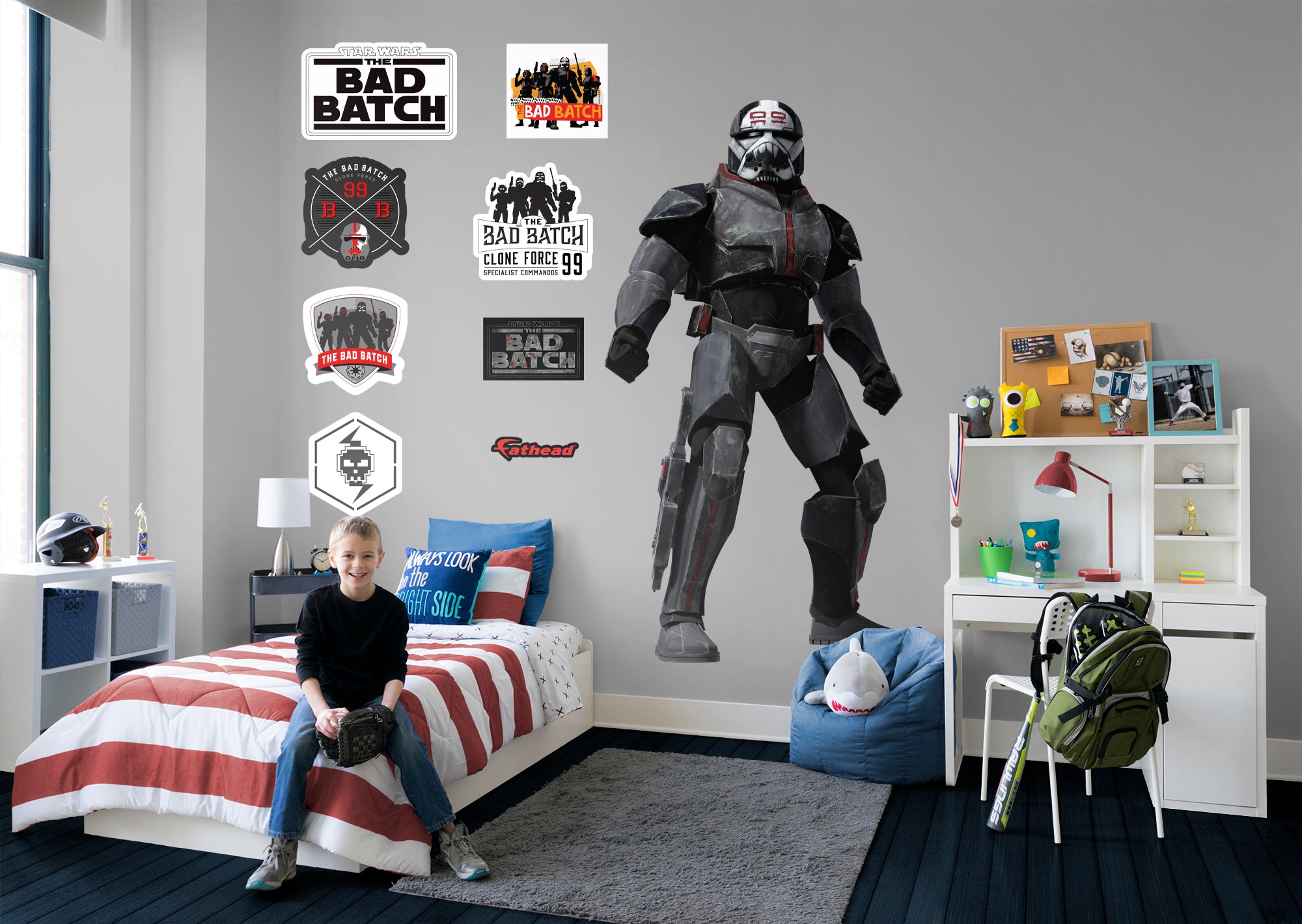 Bad Batch Wrecker - Officially Licensed Star Wars Removable Wall Decal Life-Size Character + 8 Decals by Fathead | Vinyl